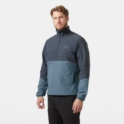 Kurtka przeciwwiatrowa 1/2 zip Helly Hansen Cascade Shield. Niebieskie kurtki męskie Helly Hansen, m, bez wzorów, bez kaptura. Za 673.00 zł.