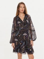 Guess Sukienka codzienna Yvette W4BK29 WDW82 Czarny Regular Fit. Czarne sukienki damskie Guess, na co dzień, m, z aplikacjami, z syntetyku, bez kołnierzyka, bez ramiączek, proste. Za 279.99 zł.