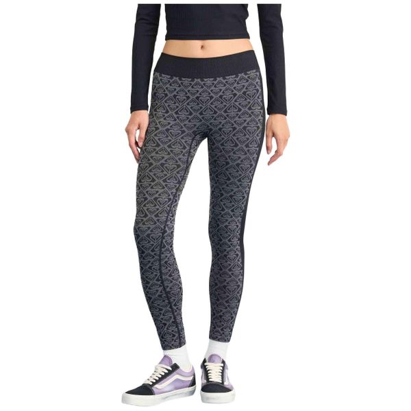 Legginsy Roxy z charakterystycznym modelem. Czarne legginsy damskie Roxy, xs, bez wzorów, z materiału. Za 284.55 zł.