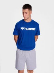 Koszulka Hummel Go 2.0 Logo. Czarne t-shirty sportowe męskie HUMMEL, m, z bawełny, bez ramiączek, do piłki nożnej. Za 64.99 zł.