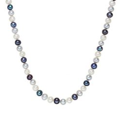 Valero Pearls Naszyjnik z pereł srebro wysokiej próby Perła hodowlana słodkowodna srebrny Naszyjniki 1 ct Damski. Szare naszyjniki damskie Valero Pearls, srebrne. Za 409.99 zł.