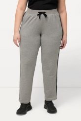 Damskie Spodnie dresowe elastyczny ściągacz kieszenie. Szare spodnie sportowe damskie Ulla Popken, plus size, z bawełny. Za 139.99 zł.