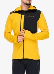 Kurtka polarowa La Sportiva Lucendro Thermal Hoody. Żółte kurtki męskie La Sportiva, l, bez wzorów, z polaru, bez kaptura. Za 692.99 zł.