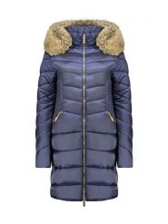 Canadian Peak Płaszcz zimowy "Bololitaeak" w kolorze granatowym rozmiar: XL. Niebieskie płaszcze damskie Canadian Peak, na zimę, xl, bez wzorów, z puchu. Za 173.99 zł.