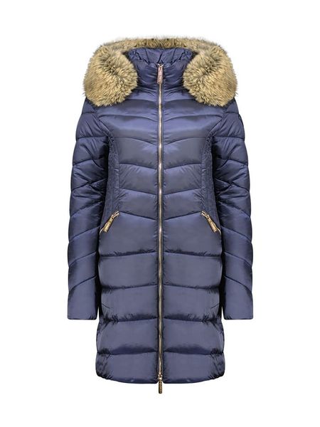 Canadian Peak Płaszcz zimowy "Bololitaeak" w kolorze granatowym rozmiar: L. Niebieskie płaszcze damskie Canadian Peak, na zimę, l, bez wzorów, z puchu. Za 322.73 zł.