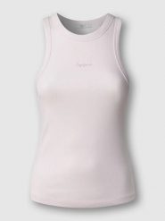 Pepe Jeans Top "Marian" w kolorze jasnoróżowym rozmiar: S. Różowe topy damskie Pepe Jeans, s, bez wzorów, z jeansu, bez kołnierzyka. Za 69.99 zł.