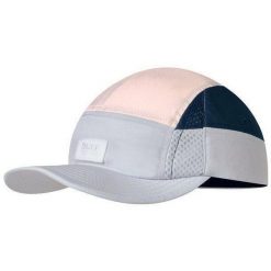 Czapka z daszkiem biegowa unisex Buff 5 Panels Light Grey ochrona UV. Szare czapki męskie Buff, bez wzorów. Za 169.90 zł.