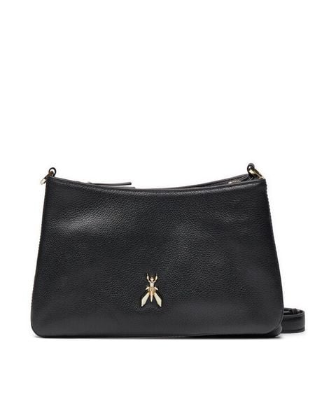 Patrizia Pepe Torebka 2B0101/L133-K103 Czarny. Czarne listonoszki damskie Patrizia Pepe, bez wzorów, ze skóry, bez dodatków. Za 1,289.00 zł.