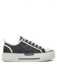 KARL LAGERFELD Trampki Kampus Max III KL60615 Czarny. Czarne trampki i tenisówki damskie Karl Lagerfeld, bez wzorów, z materiału. Za 399.99 zł.