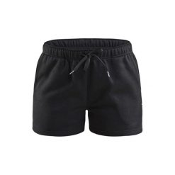 Szorty damskie Craft community. Czarne spodenki sportowe damskie Craft, bez wzorów, z bawełny, sportowe. Za 180.40 zł.