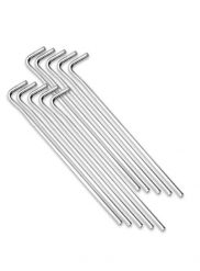 Szpilki namiotowe Rockland 19 cm 10-pack. Szare szpilki Rockland, bez wzorów, bez obcasa. Za 19.00 zł.
