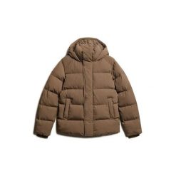 Kurtka z kapturem Superdry. Brązowe kurtki męskie Superdry., s, bez wzorów, z materiału, klasyczne, z kapturem. Za 776.00 zł.