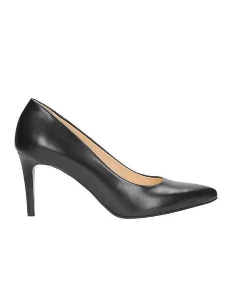 Wojas Skórzane czółenka w kolorze czarnym rozmiar: 36,5. Czarne czółenka damskie Wojas, bez wzorów, ze skóry, bez obcasa, na szpilce. Za 317.95 zł.