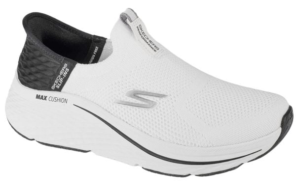 Buty do biegania damskie, Slip-Ins Max Cushioning Elite 2.0. Białe obuwie do biegania damskie Skechers. Za 429.99 zł.