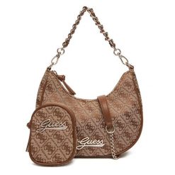Torebka Guess. Brązowe torebki klasyczne damskie Guess, z aplikacjami, bez dodatków. Za 279.99 zł.