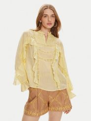 TWINSET Bluzka 241TP2530 Żółty Relaxed Fit. Żółte bluzki damskie Twinset, bez wzorów, z bawełny, bez ramiączek. Za 759.99 zł.