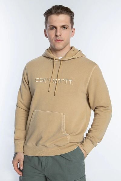 BLUZA MĘSKA Z KAPTUREM CARHARTT WIP HOODED DUSTER SWEAT DUST BROWN KOLOR BEŻOWY. Brązowe bluzy sportowe męskie Carhartt, bez wzorów, z bawełny, klasyczne, bez kołnierzyka, bez ramiączek. Za 294.50 zł.
