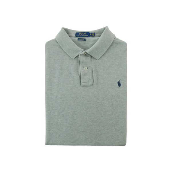 Koszulka polo męska z krótkim rękawem Mesh. Szare koszulki polo męskie Ralph Lauren, l, bez wzorów, z materiału, bez ramiączek. Za 127.76 zł.