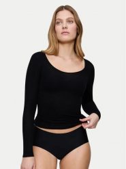 Triumph Koszulka piżamowa Bauty Layers 10225060 Czarny Slim Fit. Czarne koszule nocne damskie Triumph, bez wzorów, z lyocellu. Za 78.00 zł.