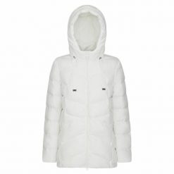 Kurtka GEOX 142417 Biały. Białe kurtki damskie Geox, bez wzorów, z tkaniny, bez kaptura. Za 505.99 zł.