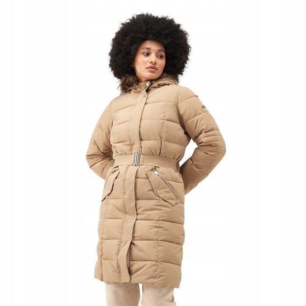 Płaszcz zimowy dla kobiet Regatta Decima. Brązowe płaszcze damskie Regatta, na zimę, xl, bez wzorów, eleganckie. Za 199.99 zł.