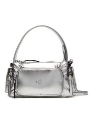 Calvin Klein Torebka Pocket Silver Nylon Small Bag LV04F3443G Srebrny. Szare listonoszki damskie CALVIN KLEIN, bez wzorów, z nylonu, bez dodatków. Za 449.99 zł.