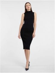 Orsay Top dzianinowy w kolorze czarnym rozmiar: S. Czarne topy damskie ORSAY, s, bez wzorów, z dzianiny, bez kołnierzyka. Za 34.95 zł.