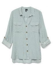 Vero Moda Koszula w kolorze zielonym rozmiar: M. Zielone koszule damskie Vero Moda, m, bez wzorów, bez kołnierzyka, bez ramiączek. Za 105.38 zł.