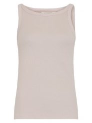 MOSS COPENHAGEN Top "Gubbe" w kolorze beżowym rozmiar: L/XL. Brązowe topy damskie MOSS COPENHAGEN, l, bez wzorów, bez kołnierzyka. Za 80.89 zł.
