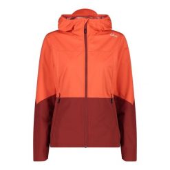 Damska kurtka turystyczna z kapturem CMP. Czerwone kurtki damskie CMP, bez wzorów, z kapturem. Za 482.50 zł.