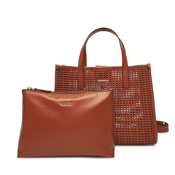 Torebka Guess. Brązowe torebki klasyczne damskie Guess, z aplikacjami, bez dodatków. Za 429.99 zł.