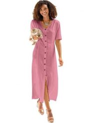 WITT WEIDEN Lniana sukienka w kolorze jasnoróżowym rozmiar: 38. Różowe sukienki damskie WITT WEIDEN, na co dzień, bez wzorów, bez kołnierzyka, bez ramiączek, mini, proste. Za 105.14 zł.