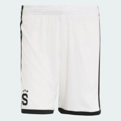 Spodenki podstawowe Paris FC 26/27. Niebieskie szorty męskie Adidas, bez wzorów, z dzianiny, klasyczne. Za 199.00 zł.