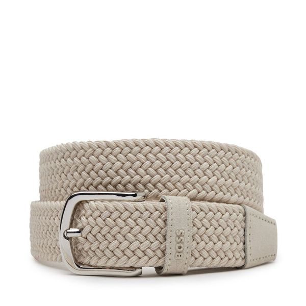 Pasek Męski BOSS. Brązowe paski męskie Boss, bez wzorów. Za 379.99 zł.