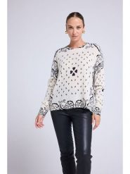 Maison Héritage Cashmere Kaszmirowy sweter w kolorze kremowym rozmiar: L. Brązowe swetry klasyczne damskie Maison Héritage Cashmere, l, z kaszmiru, bez kołnierzyka. Za 349.73 zł.