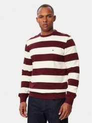 Tommy Hilfiger Bluza Essential MW0MW37237 Bordowy Regular Fit. Czerwone bluzy bez kaptura męskie Tommy Hilfiger, m, z bawełny. Za 409.99 zł.