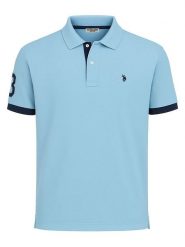U.S. Polo Assn. Koszulka polo w kolorze błękitnym rozmiar: XL. Niebieskie koszulki polo męskie U.S. Polo Assn., s, bez wzorów, bez ramiączek. Za 152.98 zł.