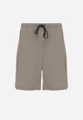 Ciemnobeżowe Szorty w Sportowym Stylu ze Sznurkami i Zasuwanymi Kieszeniami Abateia. Brązowe szorty męskie Born2be, l. Za 59.99 zł.