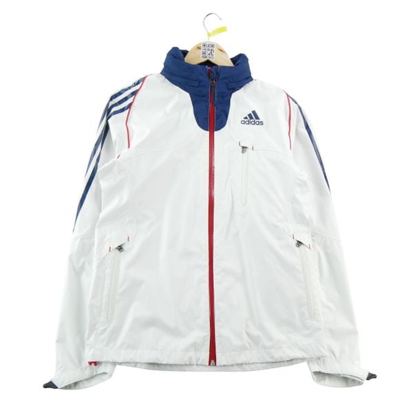 Kurtka przeciwdeszczowa męska 3-Stripes Performance. Białe kurtki treningowe męskie Adidas, l, bez wzorów, trekkingowe. Za 146.96 zł.