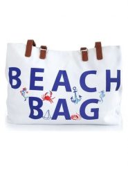 Anemoss Torba plażowa w kolorze biało-niebieskim - 27,9 x 50,8 cm rozmiar: onesize. Białe torebki klasyczne damskie Anemoss, bez wzorów, z materiału, bez dodatków. Za 92.21 zł.