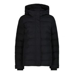 Kurtka ocieplana damska CMP 35K3666 Fix Hood. Czarne kurtki damskie CMP, bez wzorów, bez kaptura. Za 459.99 zł.