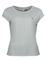 Peak Mountain Koszulka funkcyjna "Azoka" w kolorze szarym rozmiar: M. Szare bluzki sportowe damskie Peak Mountain, m, z materiału, bez kołnierzyka, bez ramiączek. Za 82.99 zł.