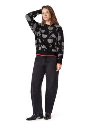 Scotch & Soda Sweter w kolorze szaro-czerwono-czarnym rozmiar: M. Czarne swetry klasyczne damskie Scotch & Soda, m, bez kołnierzyka. Za 187.99 zł.