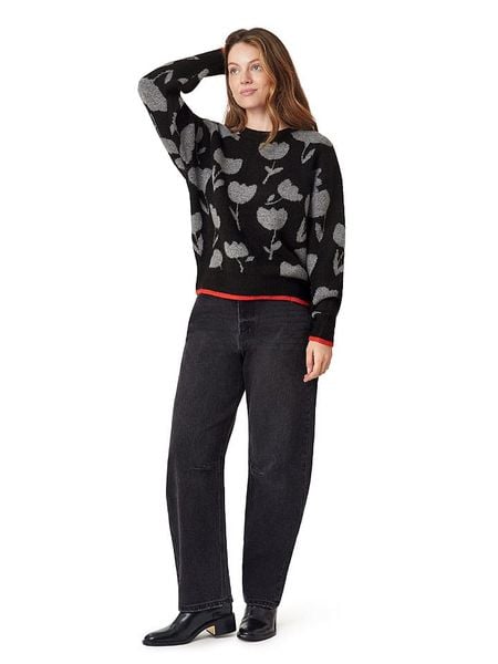 Scotch & Soda Sweter w kolorze szaro-czerwono-czarnym rozmiar: S. Czarne swetry klasyczne damskie Scotch & Soda, s, bez kołnierzyka. Za 191.42 zł.