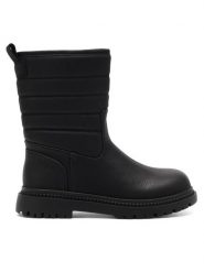 DeeZee Kozaki CS5911-01 Czarny. Czarne kozaki dziewczęce DeeZee, bez wzorów, z syntetyku, bez obcasa. Za 159.99 zł.
