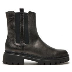 Botki Gabor. Szare botki damskie Gabor, bez obcasa, na płaskiej podeszwie, bez zapięcia. Za 779.99 zł.