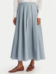 Weekend Max Mara Spódnica trapezowa Formica 2615101072 Błękitny Regular Fit. Niebieskie spódniczki damskie Weekend Max Mara, bez wzorów, z bawełny, trapezowe. Za 1,049.00 zł.