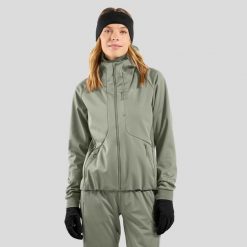 Kurtka przeciwwiatrowa Odlo Jacket ZEROWEIGHT WINDPROOF X WARM. Brązowe kurtki damskie Odlo, bez wzorów, bez kaptura, narciarskie. Za 899.99 zł.