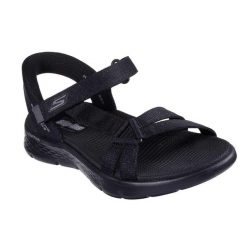 Sandały SKECHERS SLIP-INS GO WALK FLEX Czarny. Czerwone obuwie trekkingowe damskie Skechers. Za 259.99 zł.
