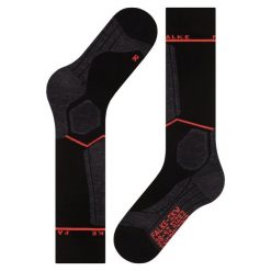 Podkolanówki damskie Falke SK Energizing Wool. Czarne skarpetki damskie Falke, bez wzorów, z elastanu. Za 297.50 zł.